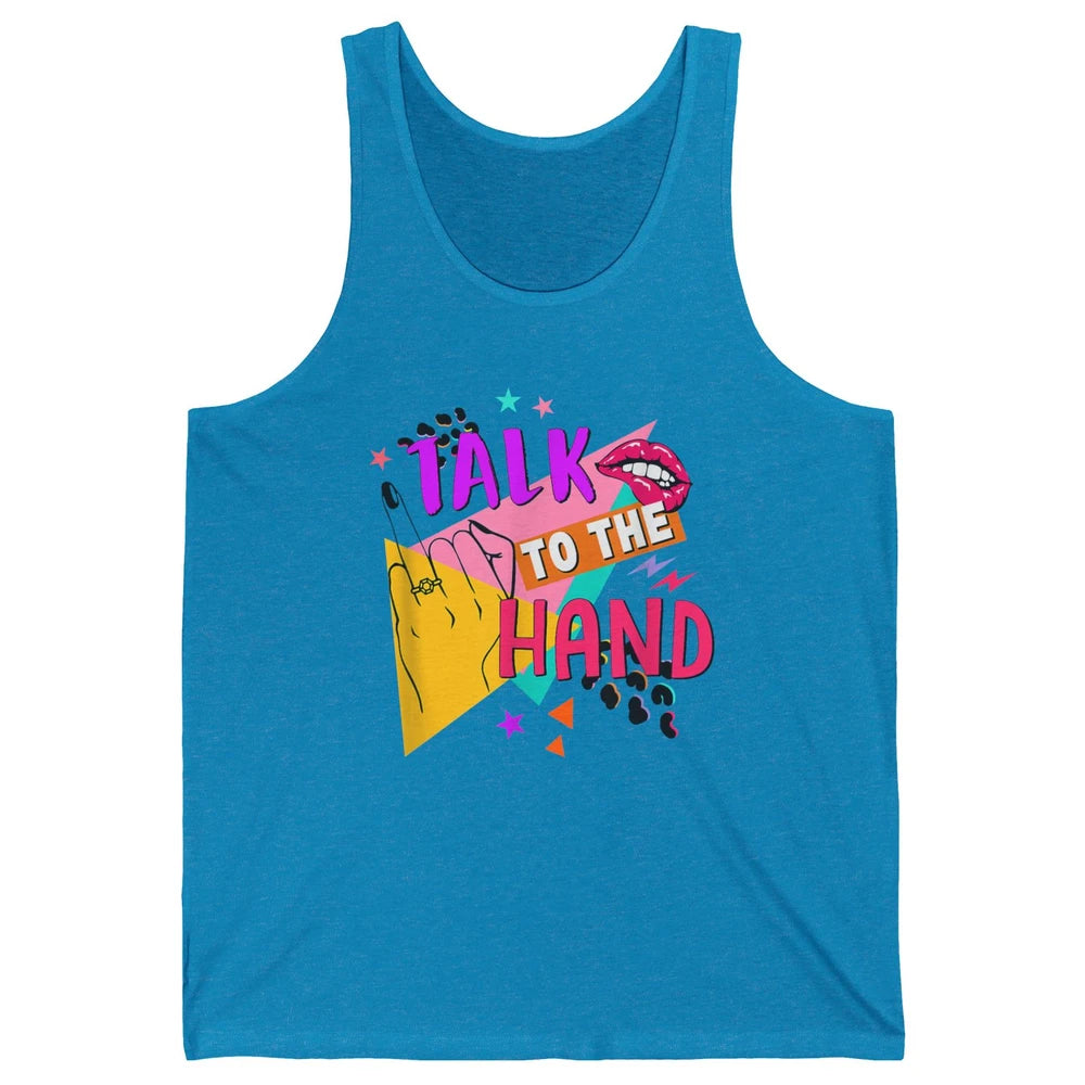 Talk To Hand Bride Retro 90s Bachelorette Bridal Engagement Unisex Jersey Tank