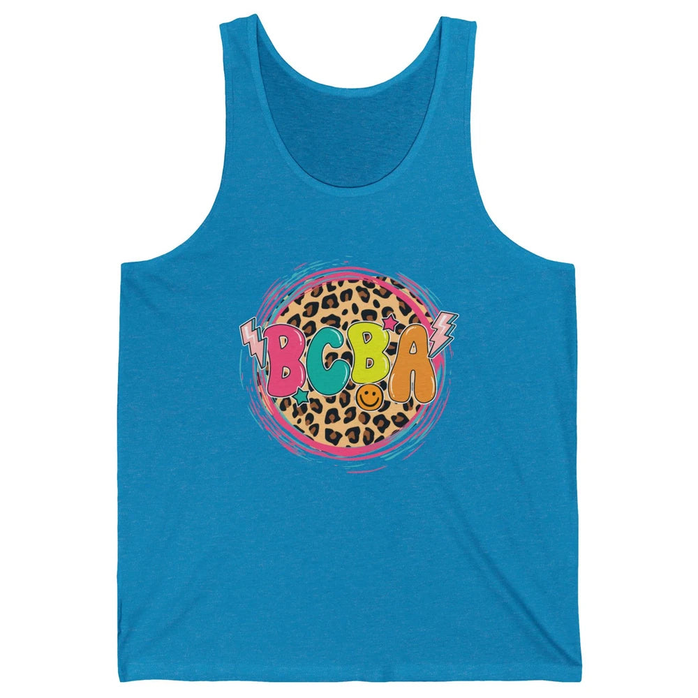 Board Certified Behavior Analyst BCBA Leopard ABA Therapist Unisex Jersey Tank