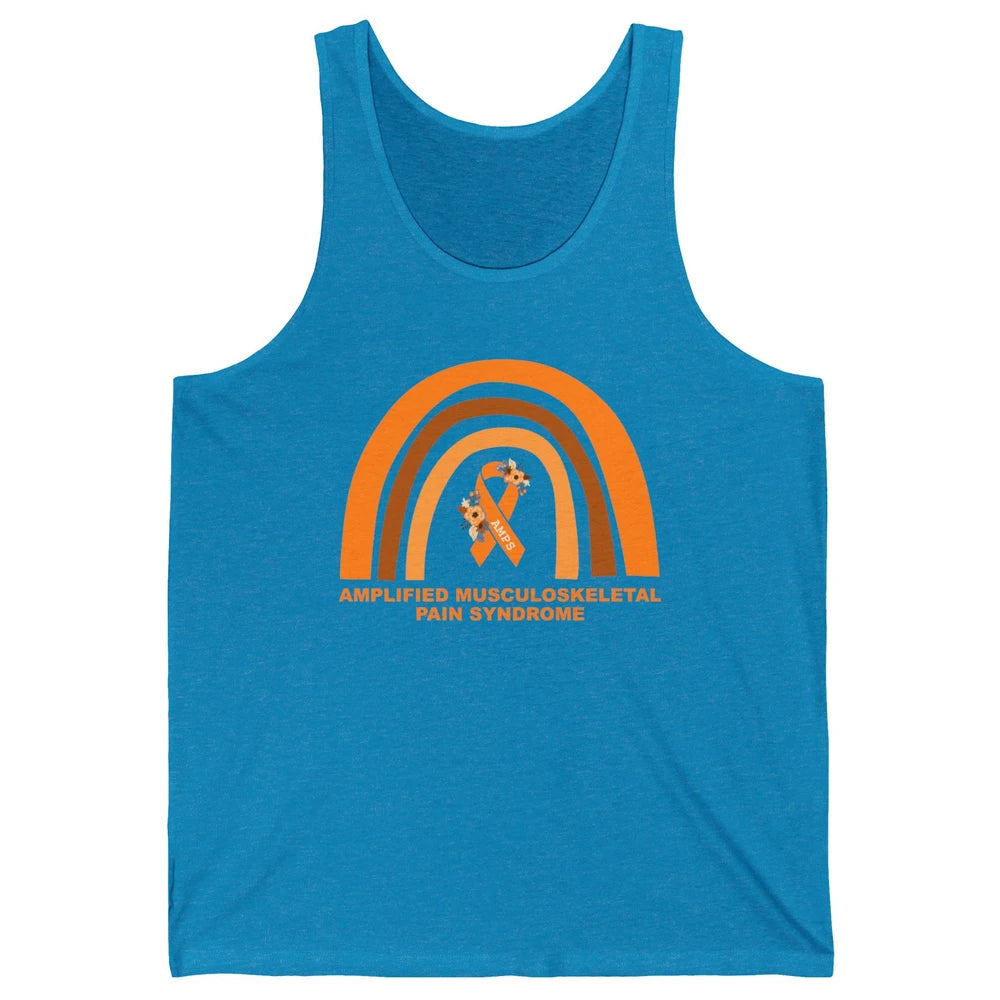 Amplified Musculoskeletal Pain Syndrome AMPS Orange Rainbow Unisex Jersey Tank