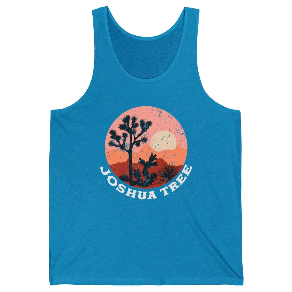 Vintage Desert Sunset Joshua Tree Hippie Girl Inspirational Unisex Jersey Tank