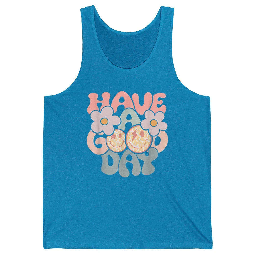 Smiling Face Daisy Have Good Day Retro Positive Motivation Unisex Jersey Tank