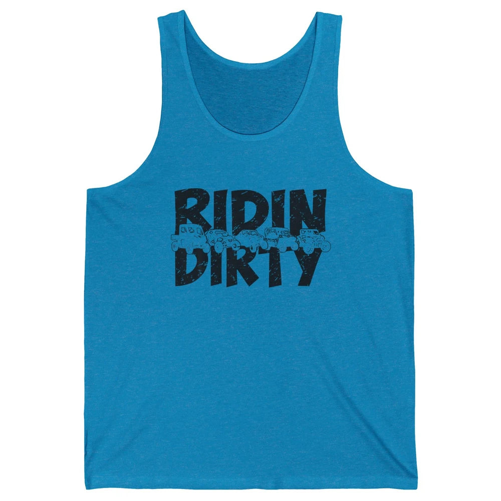 Retro UTV SXS Rider Riding Dirty ATV Offroad Riding SXS Life Unisex Jersey Tank