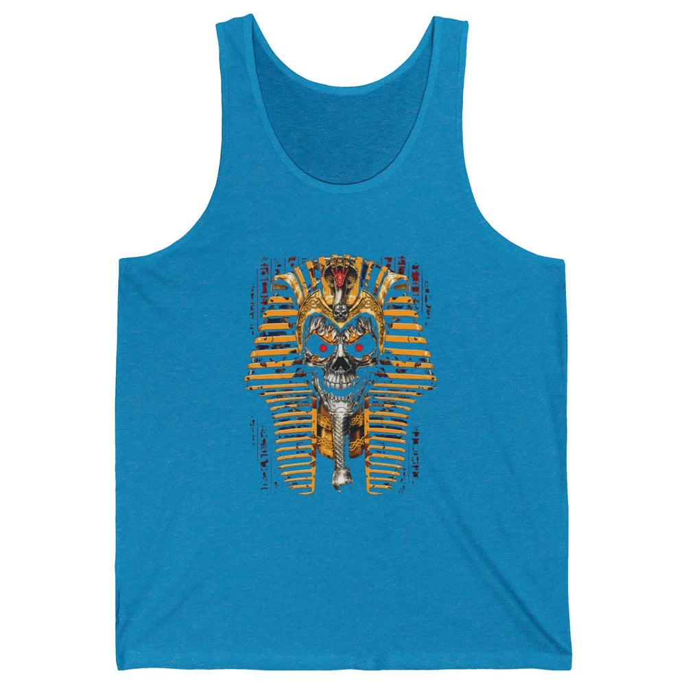 Ancient Egyptian Pyramid Skull King Tut Pharaoh Tutankhamun Unisex Jersey Tank