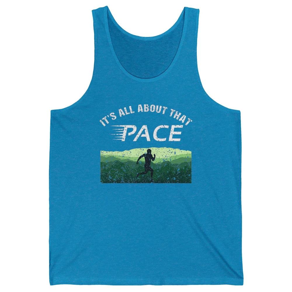 All About That Pace Summit Running Marathon Runner Vintage Unisex Jersey Tank