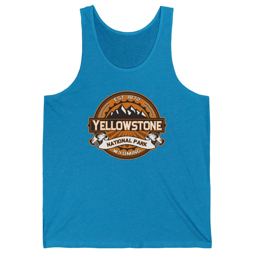 Yellowstone National Park Wyoming Golden Mountains Vintage Unisex Jersey Tank