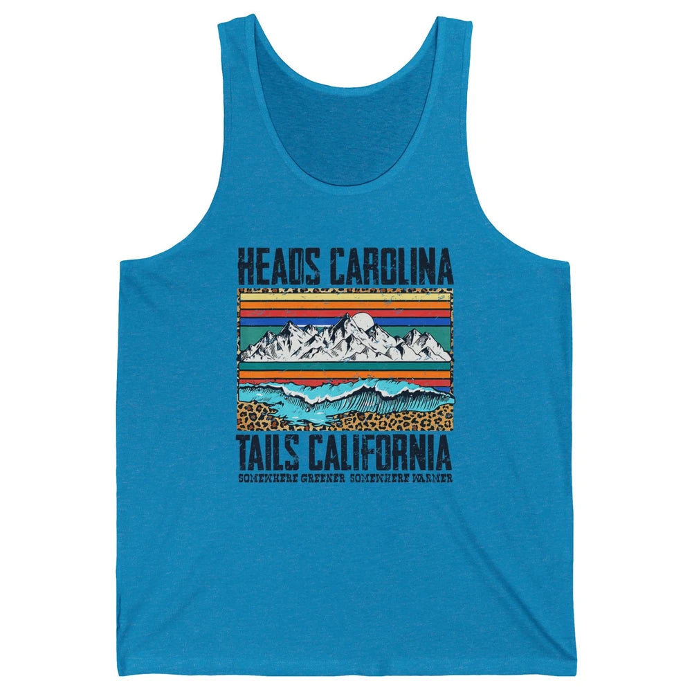 Vintage Heads Carolina Tail California Beach Summer Travel Unisex Jersey Tank