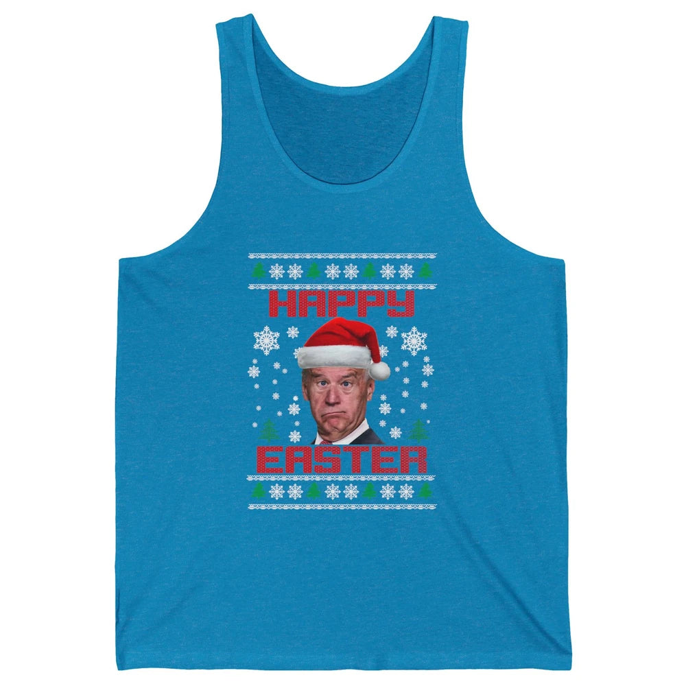 Funny Joe Biden Happy Easter Christmas Anti Joe Liberals Unisex Jersey Tank