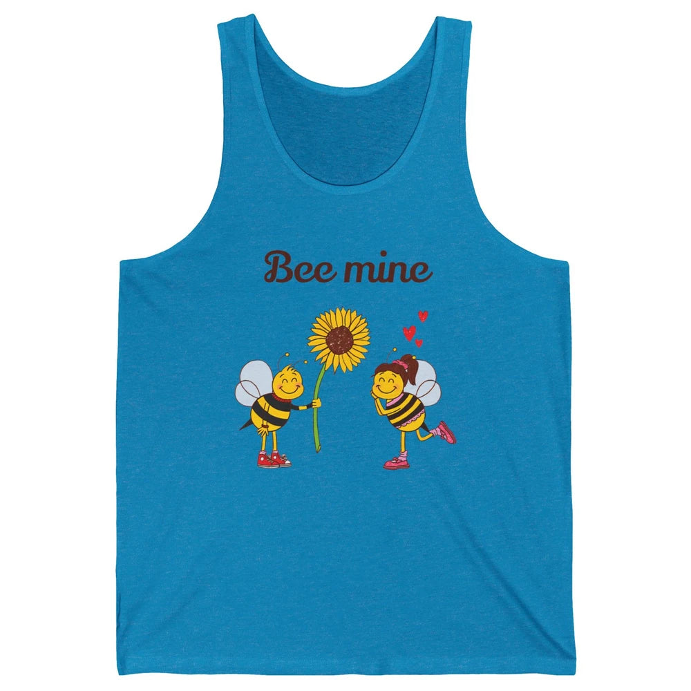 Bee Mine Love Valentine's Day Couple Romantic Bee Love Unisex Jersey Tank