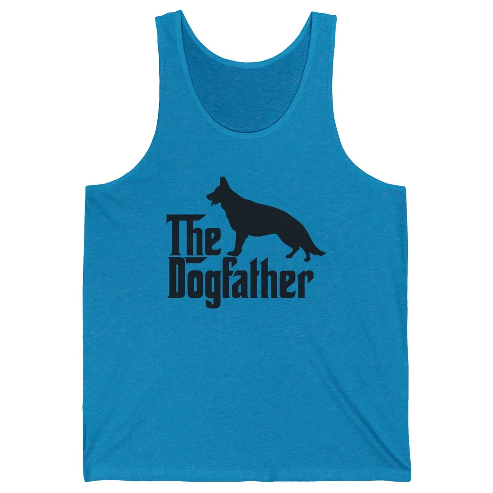 The Dogfather German Shepherd Funny Dog Dad Father Day Unisex Jersey Tank