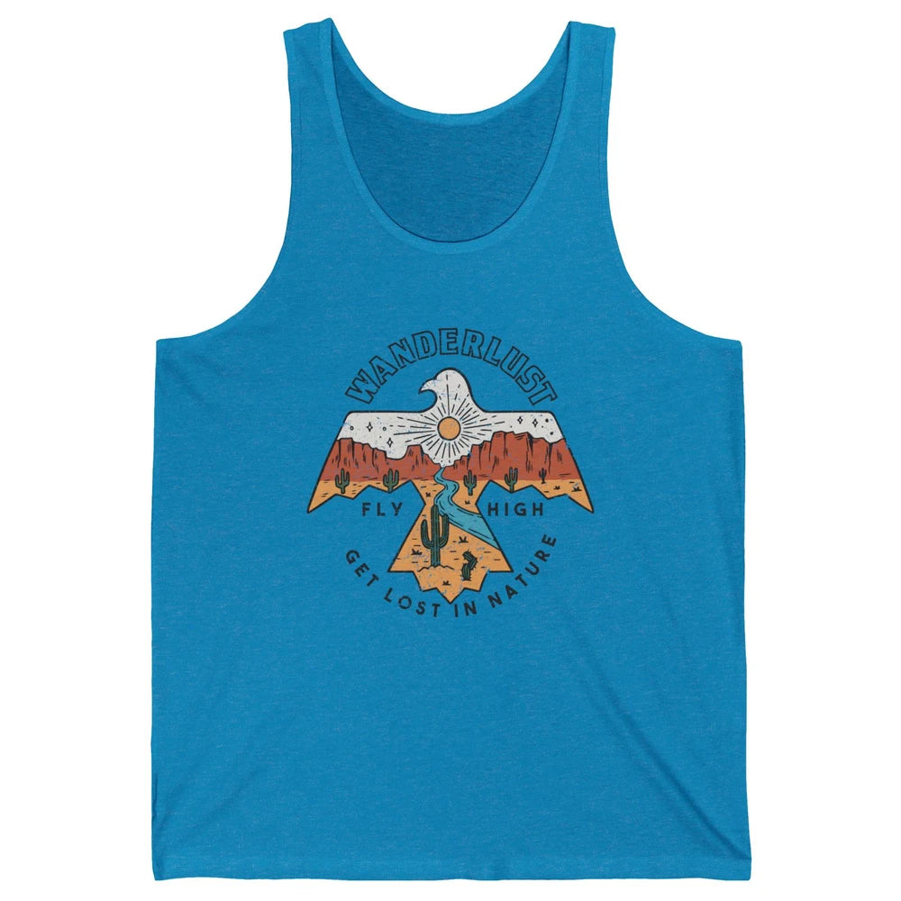 Vintage Eagle Desert Wanderlust Get Lost In Nature Outdoor Unisex Jersey Tank