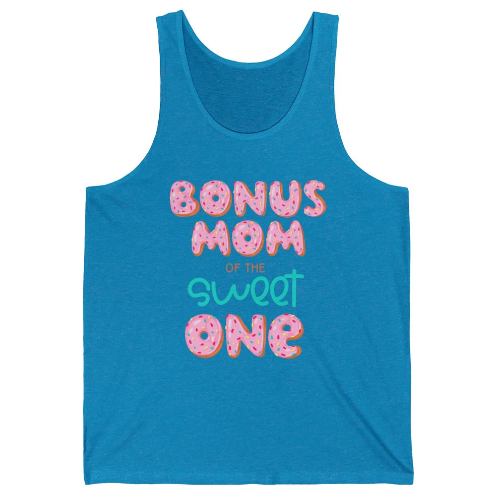 Bonus Mom Of Sweet One Donut Birthday Party Stepmom Mother Unisex Jersey Tank