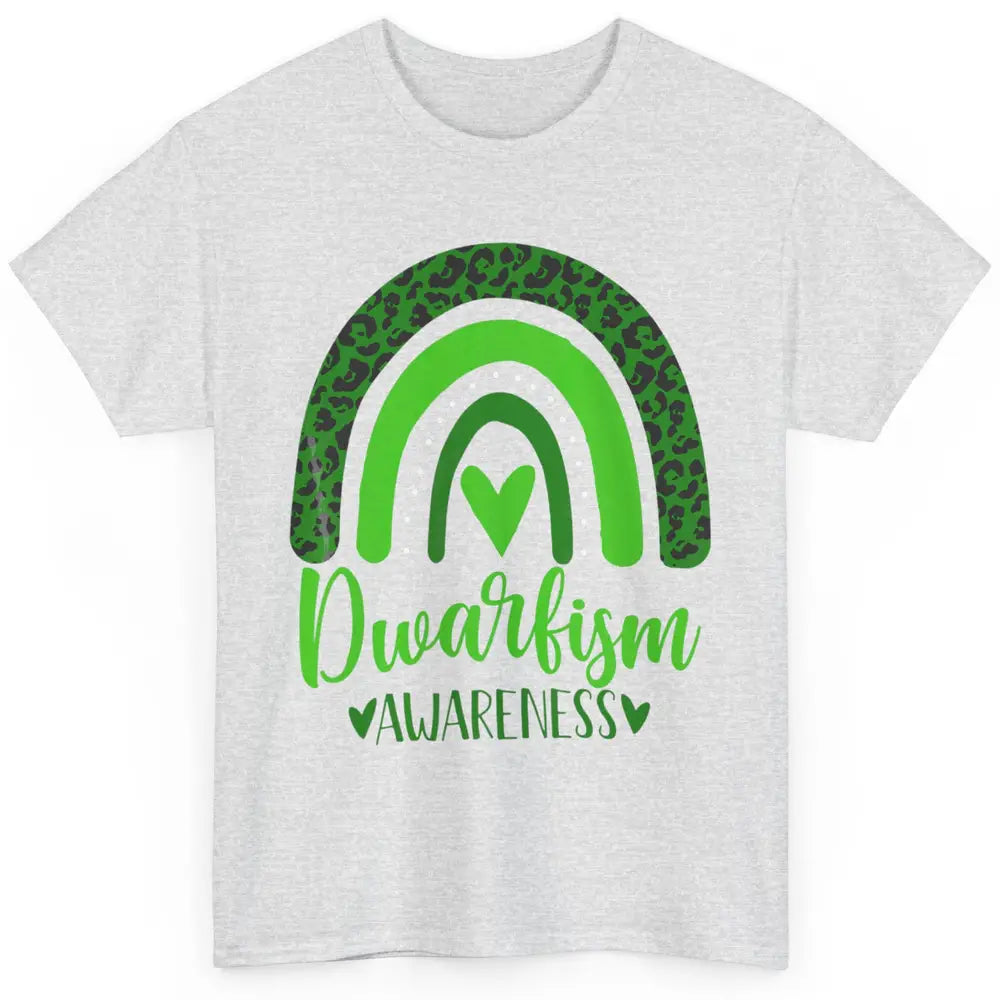 Dwarfism Awareness Month Wear Green Boho Heart Love Rainbow Classic Unisex T-Shirt