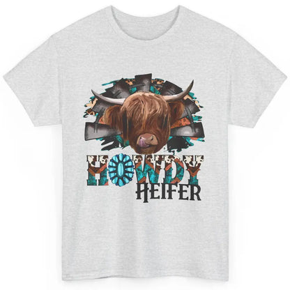 Leopard Highland Cow Howdy Heifer Western Country Cowboy Classic Unisex T-Shirt