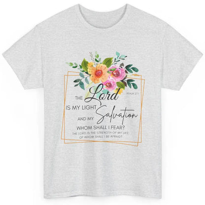 Floral Christian Lord Is My Light Salvation Bible Religious Classic Unisex T-Shirt