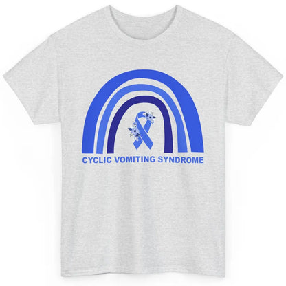 Cyclic Vomiting Syndrome Awareness Blue Ribbon Rainbow Classic Unisex T-Shirt