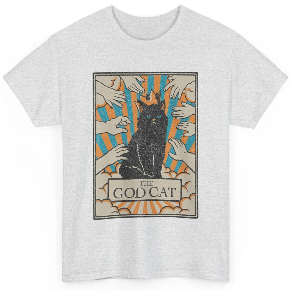 Astrology The God Cat Goth Tarot Card Reader Witchy Black Cat Gothic Sarcastic Classic Unisex T-Shirt