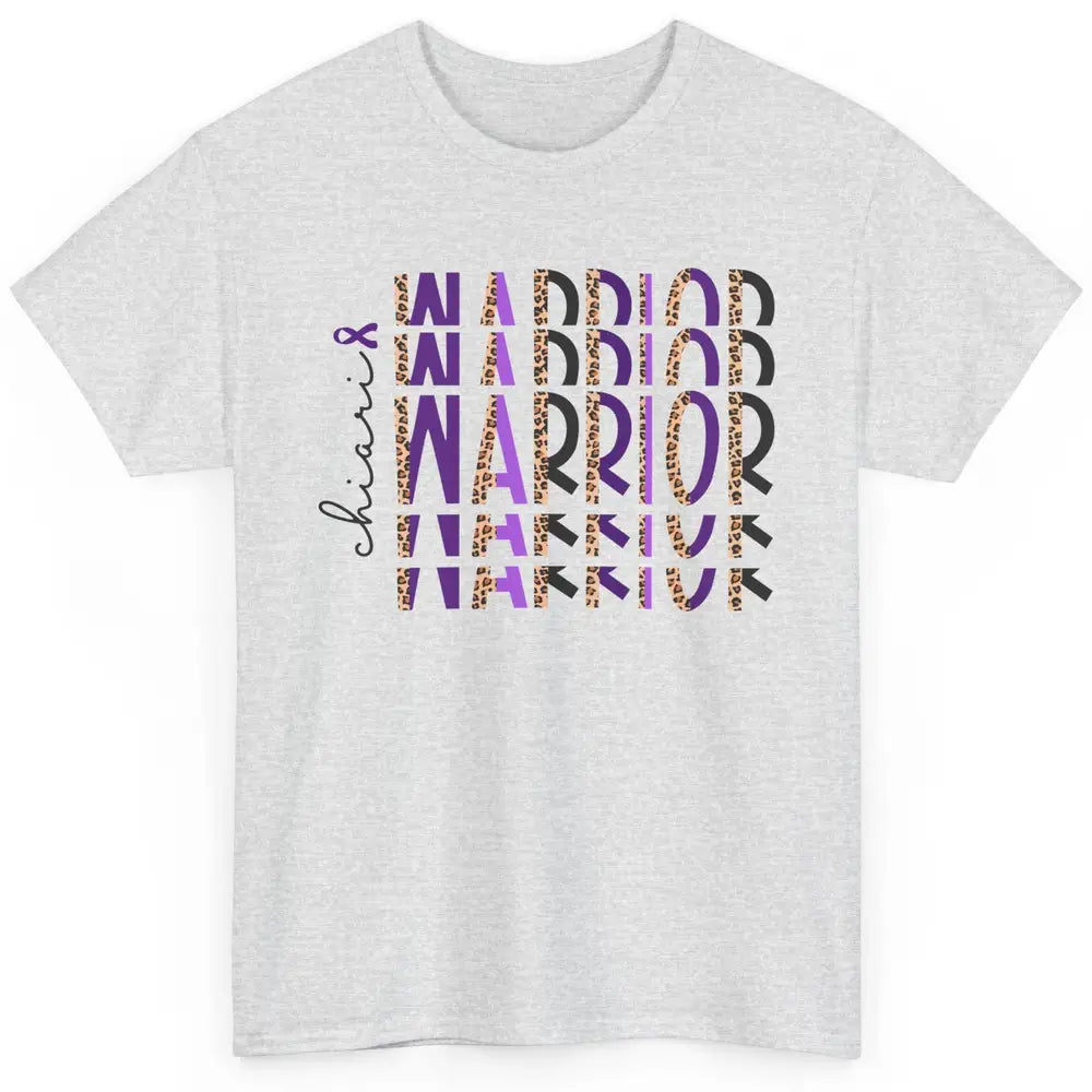 Chiari Warrior Leopard Purple Ribbon Chiari Awareness Month Classic Unisex T-Shirt