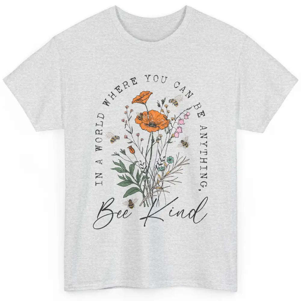 Vintage Bee Kind Daisy Minimalist Positive Mind Wildflower Classic Unisex T-Shirt