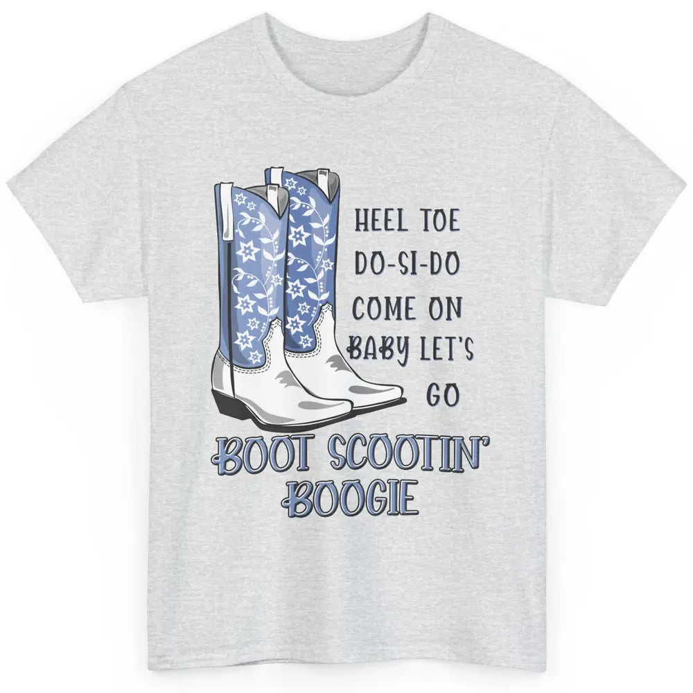 Floral Cowboy Boots Scooting Boogie Western Country Cowgirl Classic Unisex T-Shirt