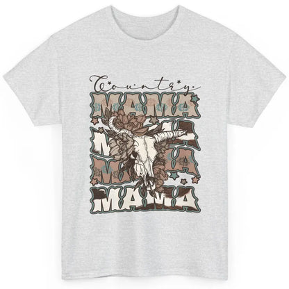 Floral Boho Bull Skull Country Mama Desert Spirit Western Classic Unisex T-Shirt