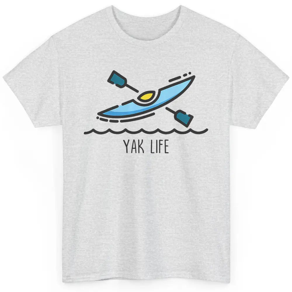 Yak Life Sunset Kayak Kayaking Retro 70s Paddling Outdoor Classic Unisex T-Shirt