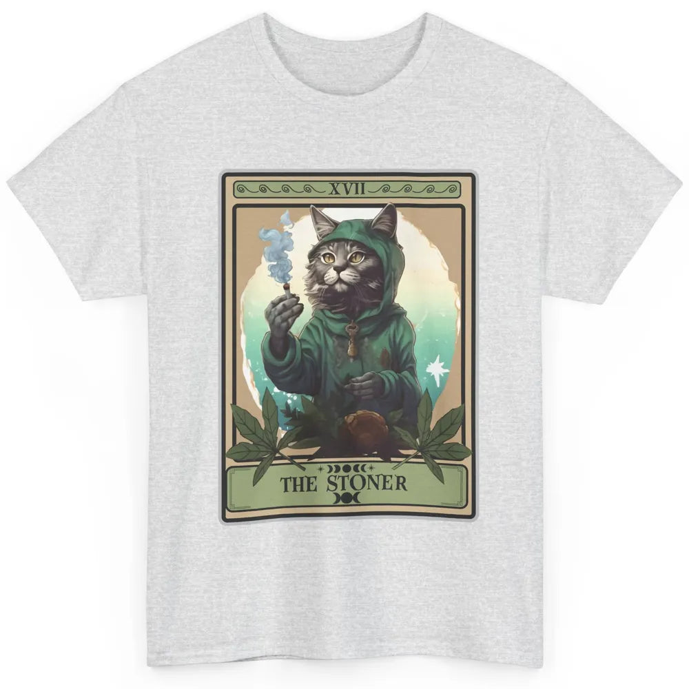 Vintage The Stoner Cat Tarot Card Weed Cannabis Marijuana Classic Unisex T-Shirt