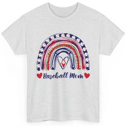 Baseball Mom Leopard Rainbow Proud Baseball Softball Players Classic Unisex T-Shirt