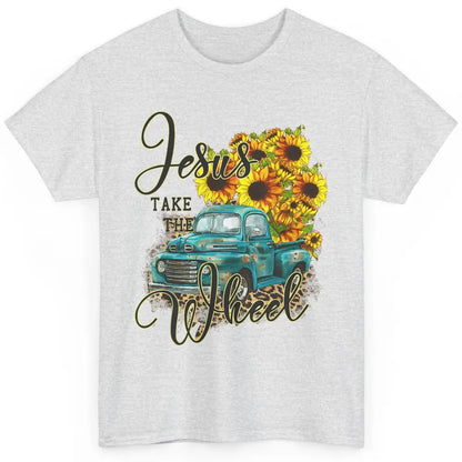 Sunflower Jesus Take The Wheel Truck Western Country Leopard Classic Unisex T-Shirt