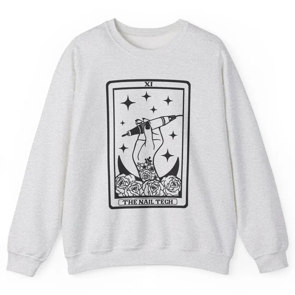 The Nail Tech Tarot Card Beautician Nail Boss Cosmetology Unisex Crewneck Sweatshirt