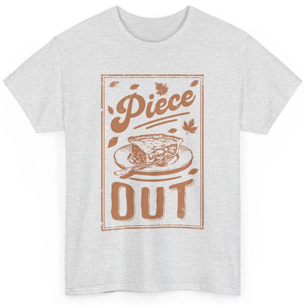 Retro Piece Out Pumpkin Pie Thanksgiving Dinner Fall Food Classic Unisex T-Shirt