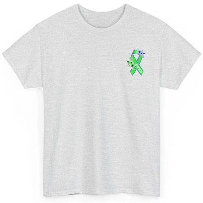 Body Focused Repetitive Disorder BFRB Floral Green Ribbon Classic Unisex T-Shirt