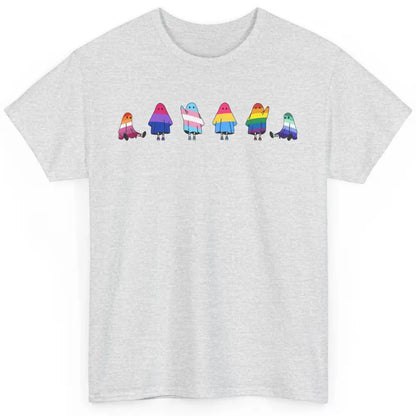 Cute Gay Baby Ghosts Spooky LGBTQ Lesbian Gay Pride Month Classic Unisex T-Shirt