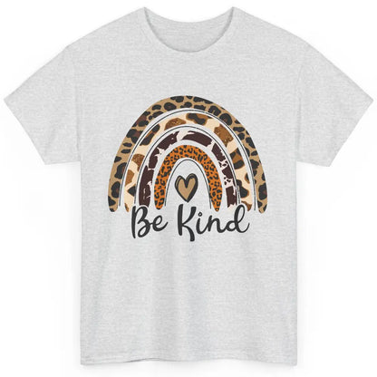 Be Kind Leopard Rainbow Cheetah Rainbow Cute Heart Love Classic Unisex T-Shirt