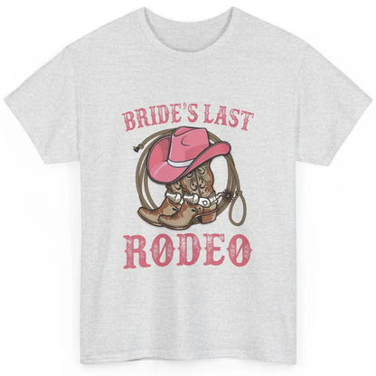 Bride's Last Rodeo Cowgirl Hat Bachelorette Party Wedding Classic Unisex T-Shirt