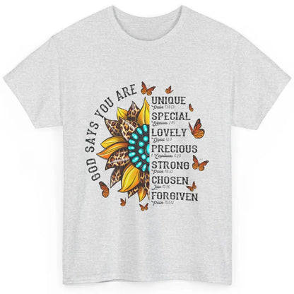 Sunflower Jesus Faith Christian God Bible Verse Religious Classic Unisex T-Shirt