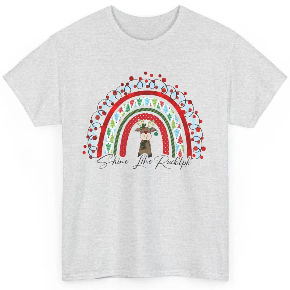 Boho Christmas Tree Rainbow Shine Like Reindeer Christmas Classic Unisex T-Shirt