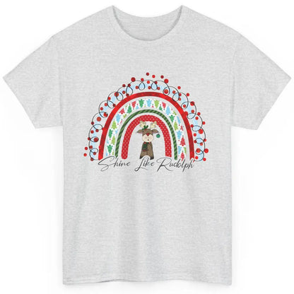 Boho Christmas Tree Rainbow Shine Like Reindeer Christmas Classic Unisex T-Shirt