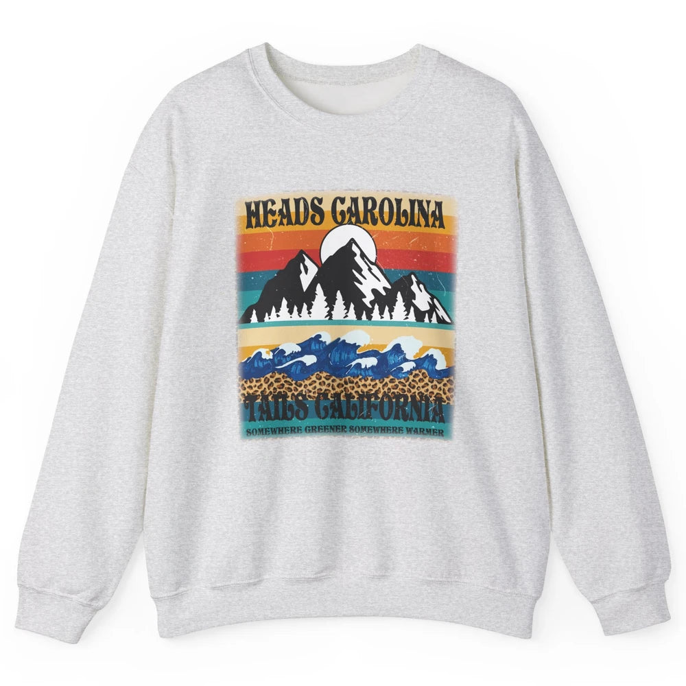 Vintage Heads Carolina Tail California Summer Beach Mountain Unisex Crewneck Sweatshirt