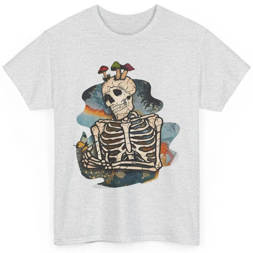 Vintage Skeleton Bundle Mushroom Plant Lovers Gardeners Gift Classic Unisex T-Shirt