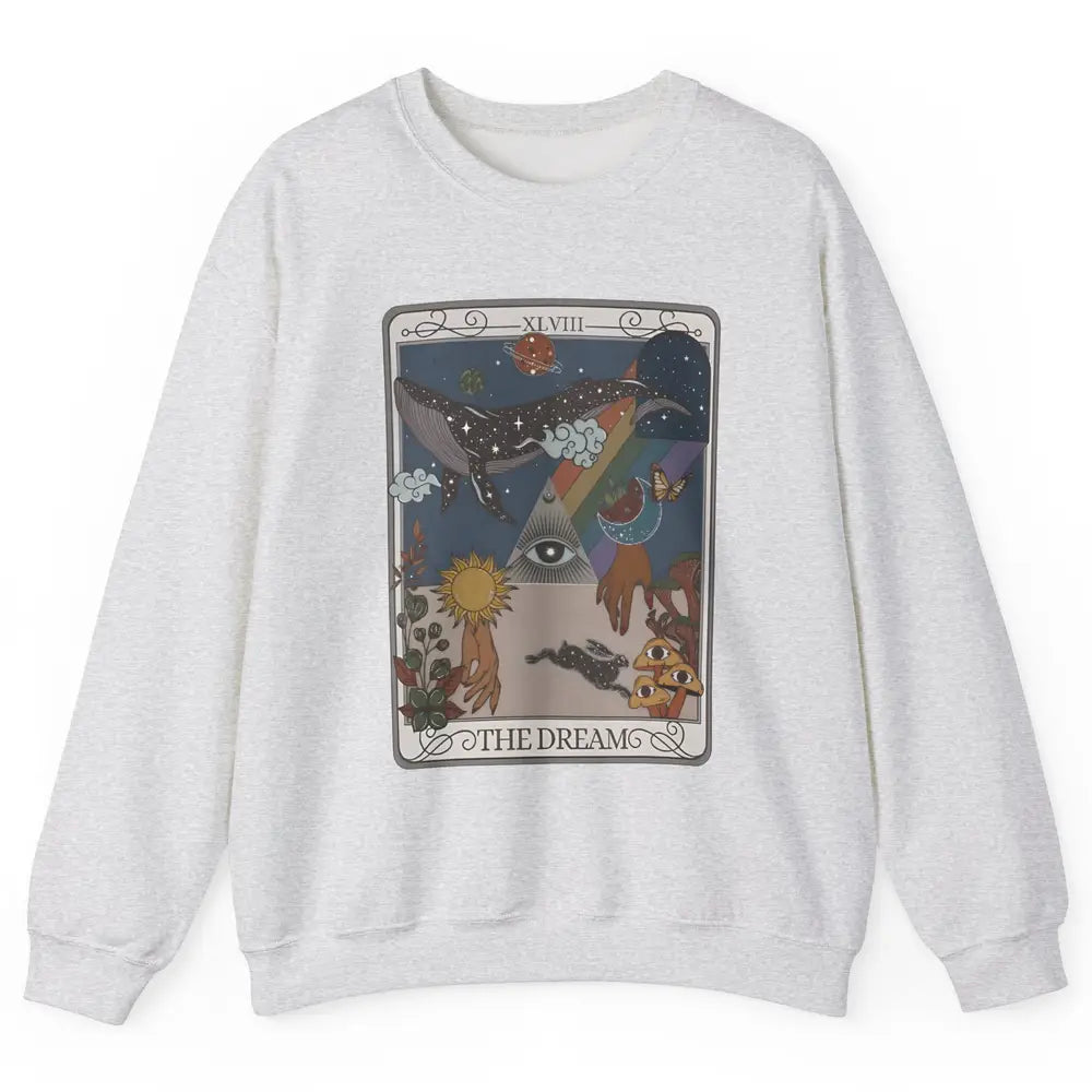 The Dream Tarot Card Witchy Hands Eye Sun Moon Halloween Unisex Crewneck Sweatshirt