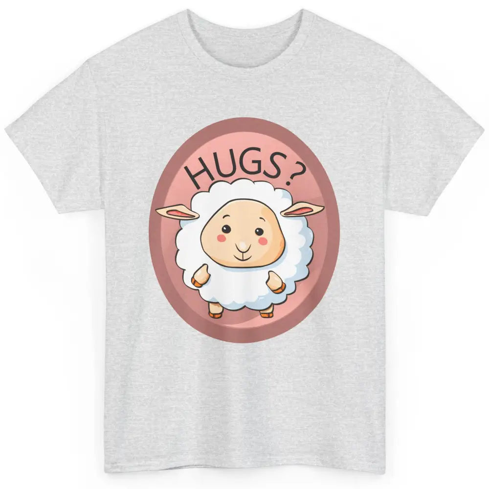 Cute Hugs Baby Sheep Shepherd Lamb Farm Animal Farmer Kawaii Classic Unisex T-Shirt