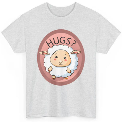 Cute Hugs Baby Sheep Shepherd Lamb Farm Animal Farmer Kawaii Classic Unisex T-Shirt