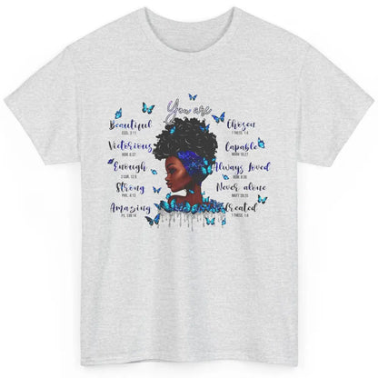 Black Girl God Says I Am Afro Woman Christian Religious Gift Classic Unisex T-Shirt