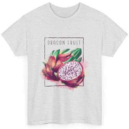 Watercolor Dragonfruit Tropical Paradise Summer Vegan Fruit Classic Unisex T-Shirt