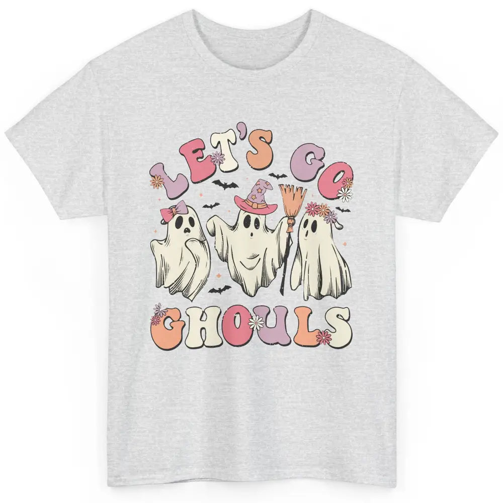 Cute Ghost Let's Go Ghouls Halloween Costume Kid Gift Classic Unisex T-Shirt