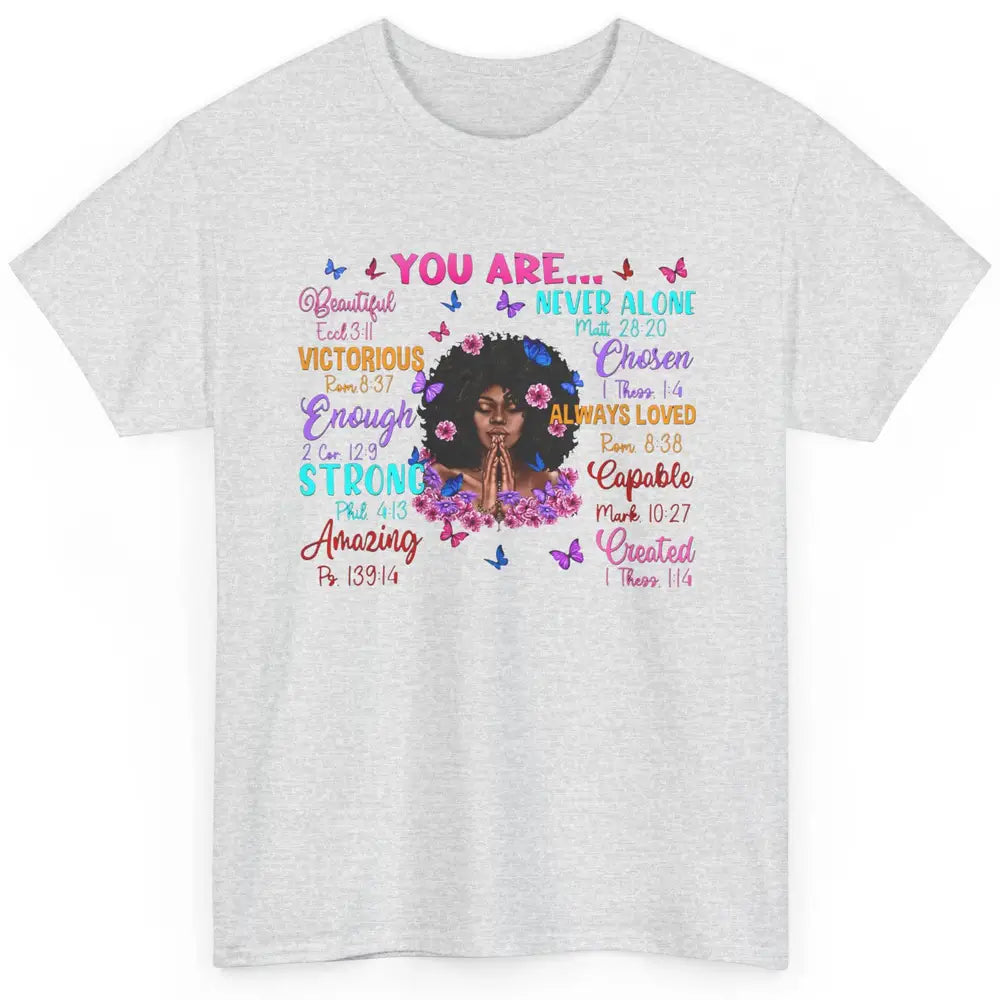 Afro Women Christian God Says I Am Bible Verse Religious Classic Unisex T-Shirt