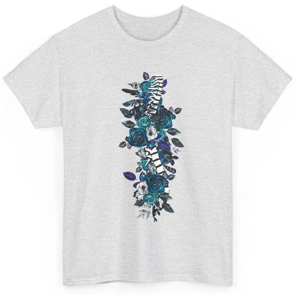 Floral Spine Anatomy Botanical Spine Ankylosing Spondylitis Classic Unisex T-Shirt