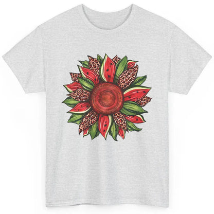 Watermelon Leopard Sunflower Summer Peace Love Watermelon Classic Unisex T-Shirt