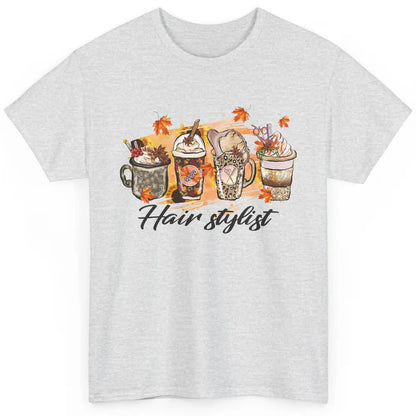 Fall Hair Stylist Latte Coffee Autumn Pumpkin Spice Fall Classic Unisex T-Shirt