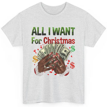 Funny Dollar Sign All I Want For Christmas Is Money Western Classic Unisex T-Shirt